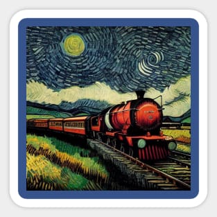 Starry Night Wizarding Express Train Sticker